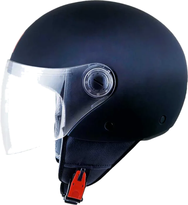 MT Helmets Street Open Face Helmet, Gloss Black