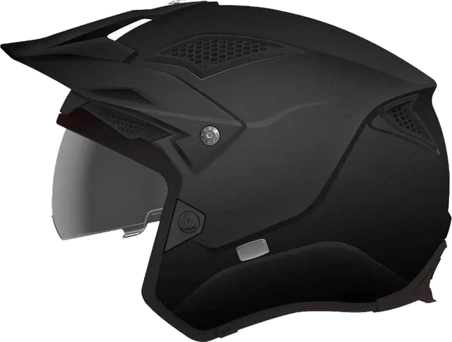 MT Helmets District SV S Pure Open Face Helmet, Matt Black
