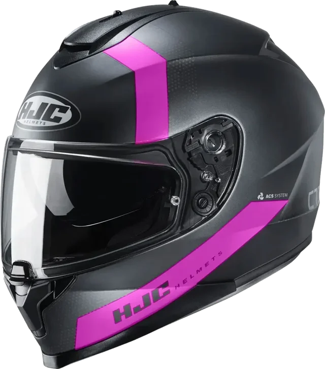 HJC C70 Helmet Eura MC8SF Black/Pink Matt