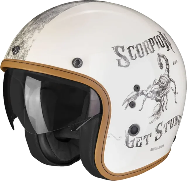 Scorpion Belfast Evo Pique Open Face Helmet, Beige / Black