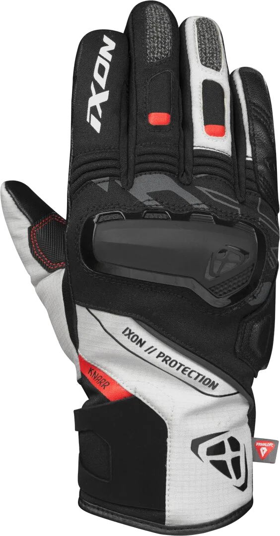 Ixon Pro Knarr Lady Black Grey Red Waterproof Motorcycle Gloves