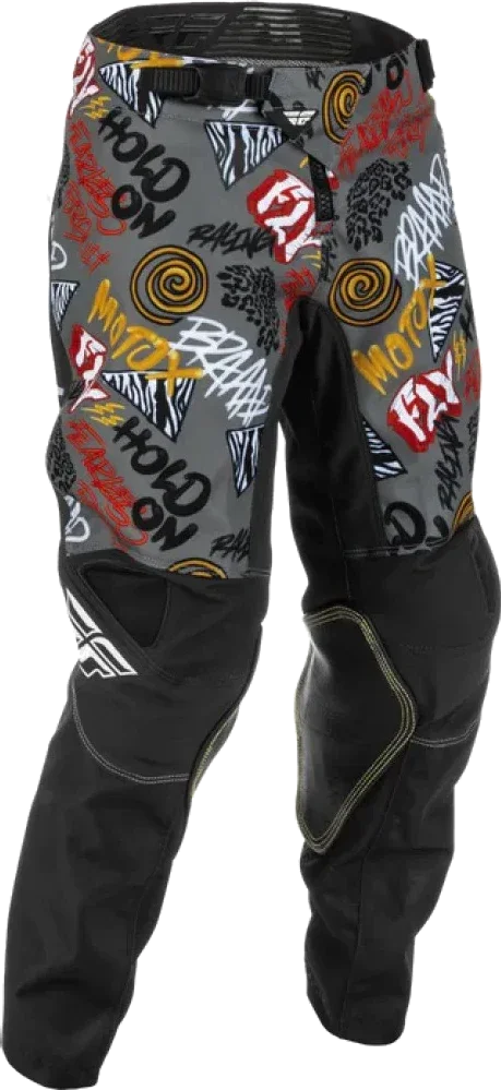 Fly Racing Fly Kinetic Rebel Youth Pants Black Grey, Blue/Light Blue