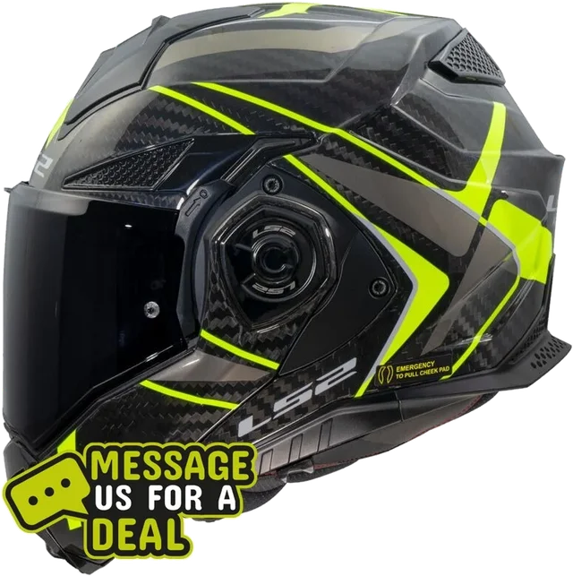 LS2 FF901 ADVANT X C FUTURE II H-V YELLOW-06 GLOSS (Includes Additional Dark Visor), h v yellow