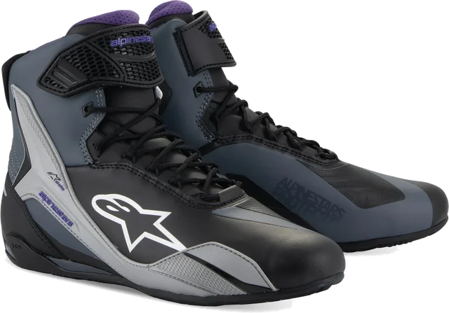 Alpinestars Stella Faster-4 Black Gray Violet Womens Motorcycle Riding Shoes, Black/Pink
