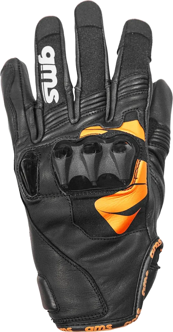 GMS Curve Motorcycle Gloves, black/orange