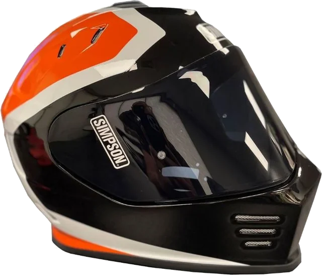 Simpson Venom Milwaukee Helmet, white/black/orange