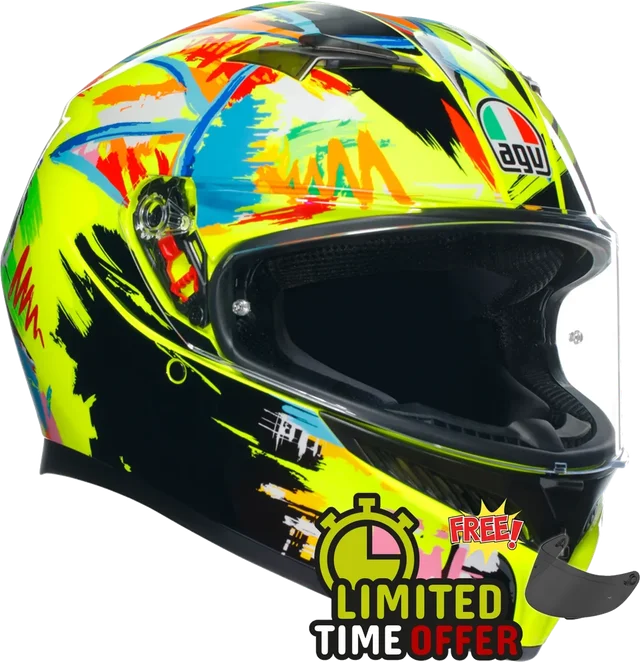 AGV K3 Rossi Winter Test 2019 - Free Dark Visor