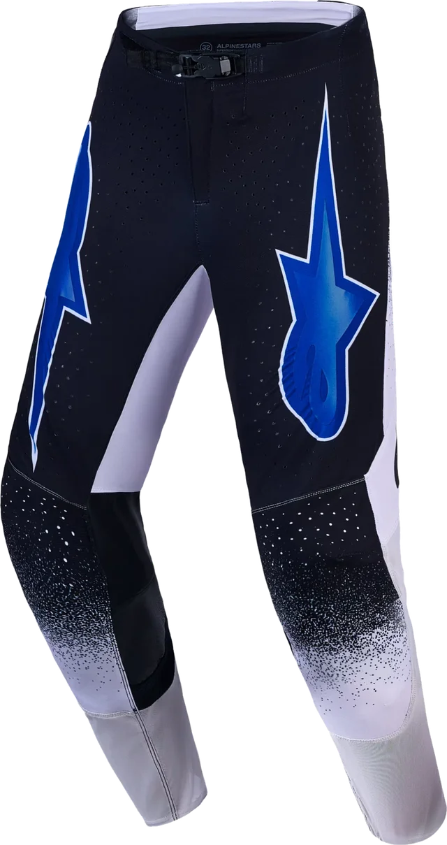 Alpinestars Supertech Hiten AFD Pants - Black / Light Lilac / Blithe Blue, Black / Light Lilac / Blithe Blue