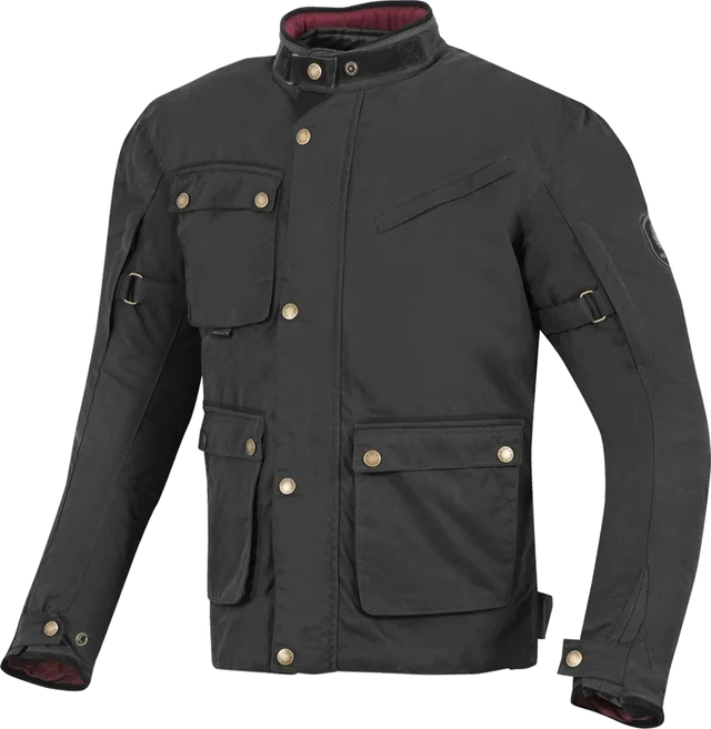 Merlin Expedition Motorcycle Waxed Jacket, black