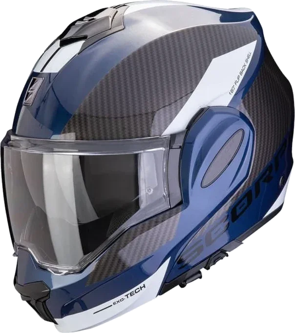 Scorpion EXO-Tech Evo Team Blue / Black / White, Team Black Silver