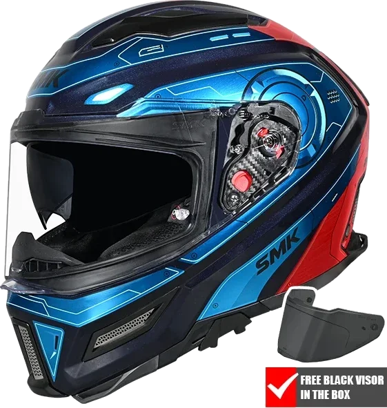 SMK AGNAR CYBORG GL535 - BLACK / TEAL / RED