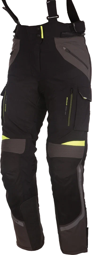 Modeka Panamericana Ladies Motorcycle Textile Pants, black/neon