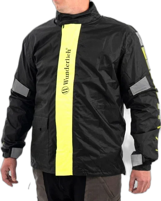 Wunderlich - Rain Jacket with Safety Reflective Elements, black
