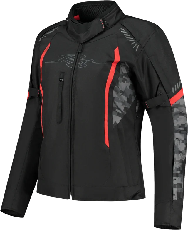 Rusty Stitches Ashley MC Jacket Women, Black/Pixel/Red