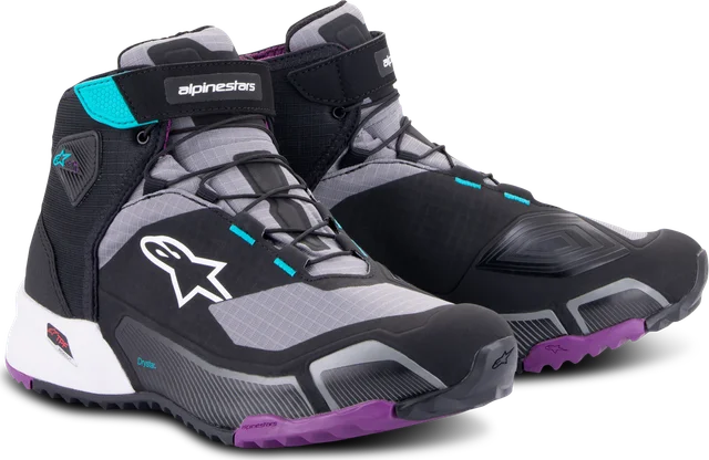 Alpinestars CR-X Drystar® Women's MC Shoes Plom Tea, Black/Grey/Plum/Teal