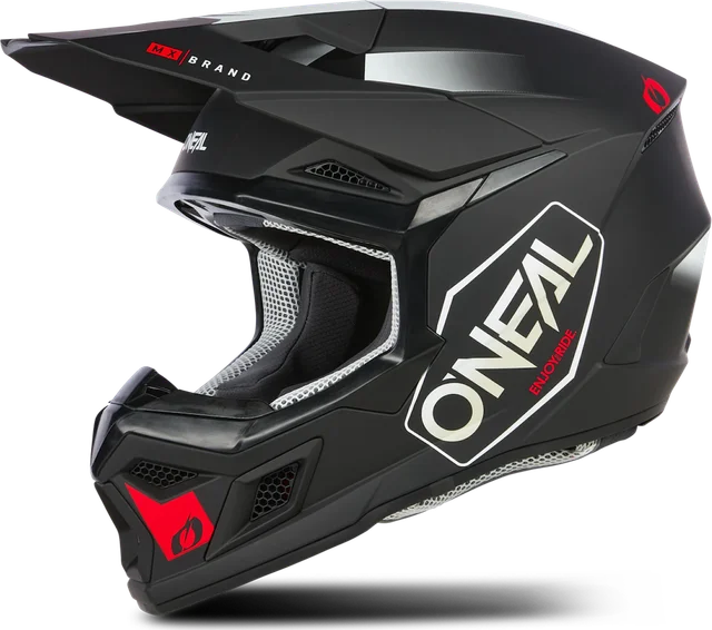 O'Neal 3SRS Hexx MX Helmet, Black/White/Red
