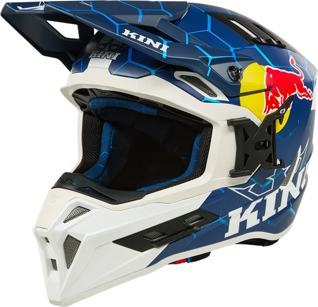 Kini Red Bull EXC 1.0 MX Helmet, Blue/White