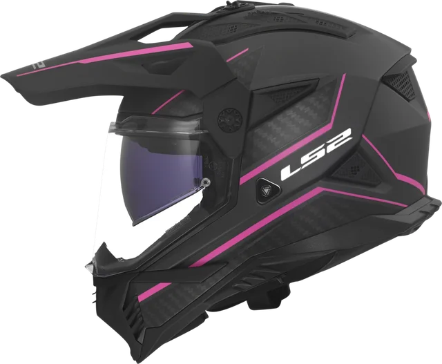 LS2 MX702 Pioneer II MX Helmet, Grey/Pink
