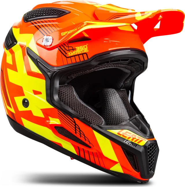 Leatt GPX 5.5 Youth MX Helmet, Orange/Yellow