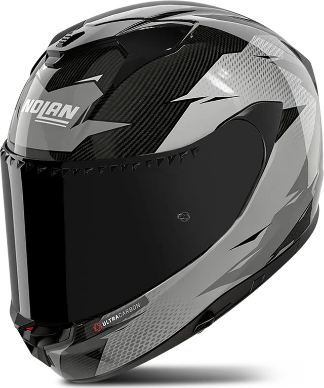Nolan X-904 UC Sfida Quin Full Face Helmet, Carbon/Red/Silver