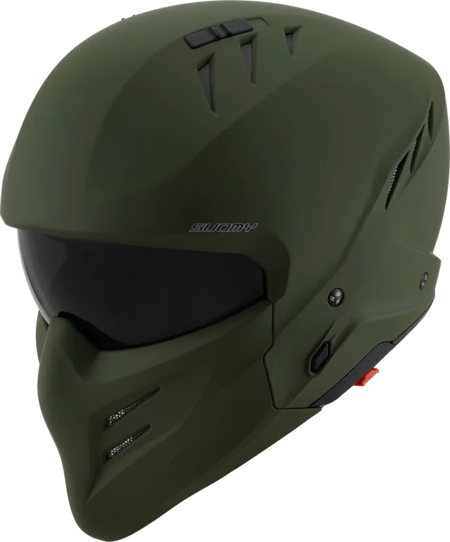 Suomy Armor Open Face Helmet, Matt Army Green