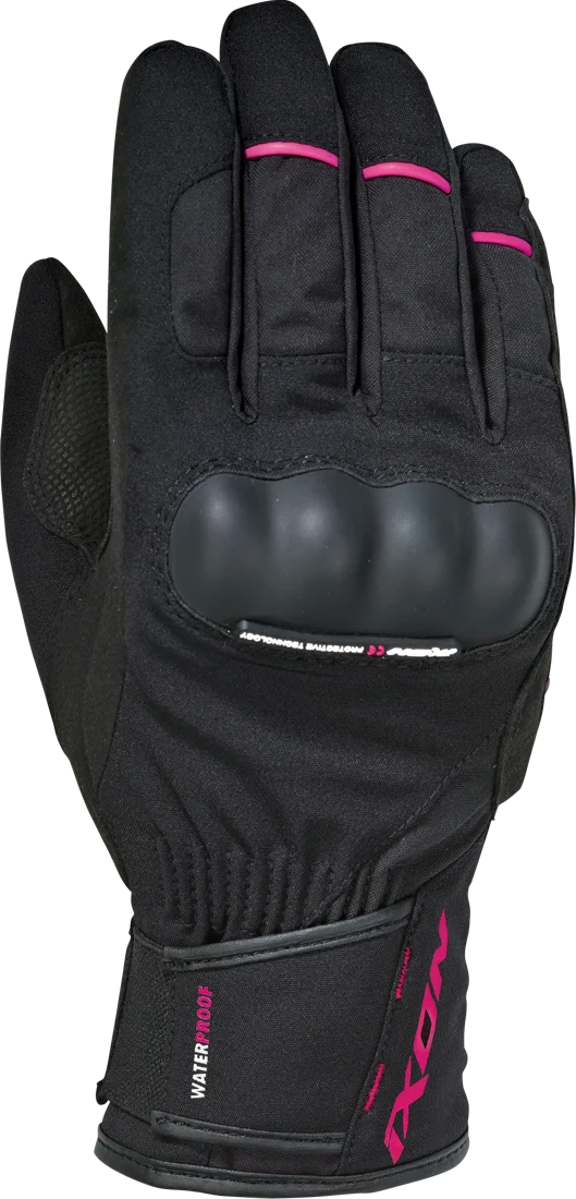 Ixon Pro Russel Women's Motorcycle Gloves, Black/Fuchsia