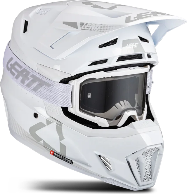 Leatt Moto 7.5 V25 MX Helmet Kit with Goggles, White