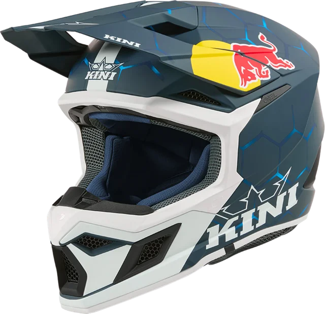 Kini Red Bull MX3 1.0 MX Helmet, Blue/White