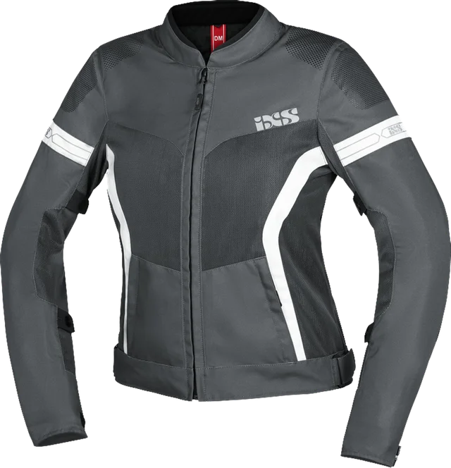 IXS Sport Trigonis-Air Women's Motorcycle Jacket, Grey/White