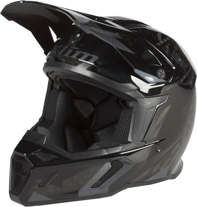 Klim F5 Snowmobile Helmet Amp, Black/Asphalt