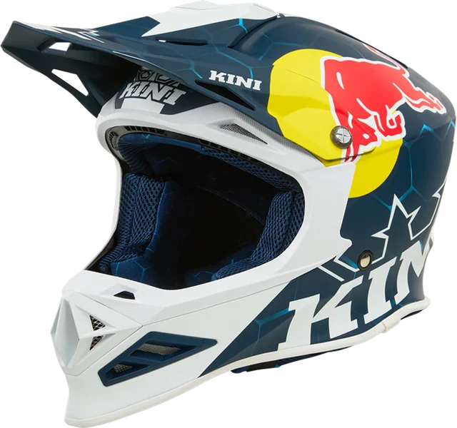 Kini Red Bull MXC1 1.0 MX Helmet, Blue/White
