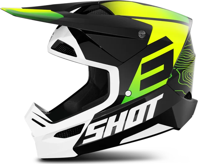 Shot Furious Apex MX Helmet, Neon Yellow Glossy