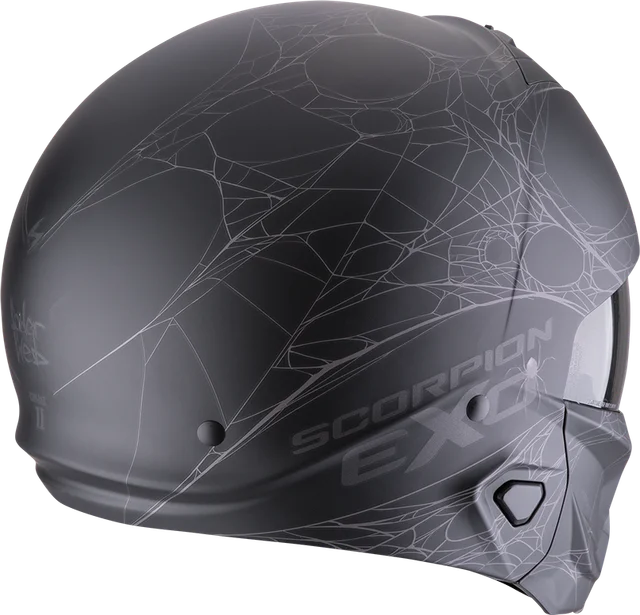 Scorpion EXO-COMBAT II SPIDERWEB, Matt Black-Silver