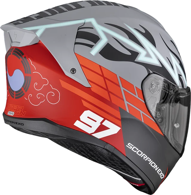 Scorpion EXO-530 AIR HADJI, matt grey red