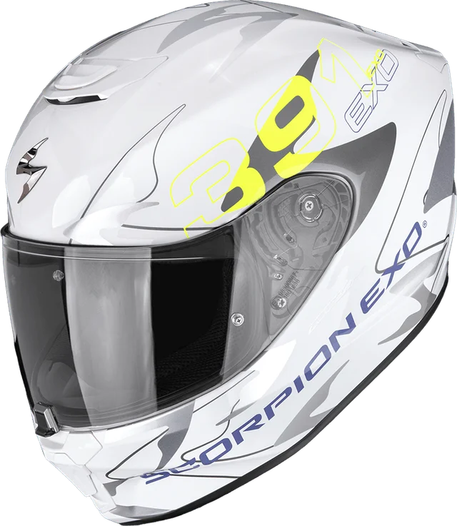 Scorpion EXO-391 KEY White-Silver-Neon yellow, Noir/Argent/Rouge