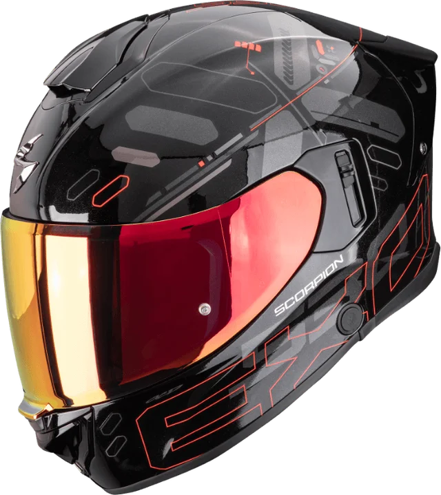 Scorpion Exo-530 Air Fond Metal Black-Red, Black-Red