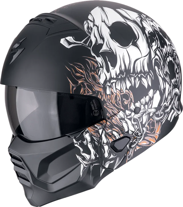 Scorpion EXO-Combat 2 Genesis Matt Black-White-Gold, Matt