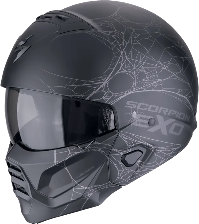 Scorpion EXO-Combat 2 Spiderweb Matt Black-Silver, Matt