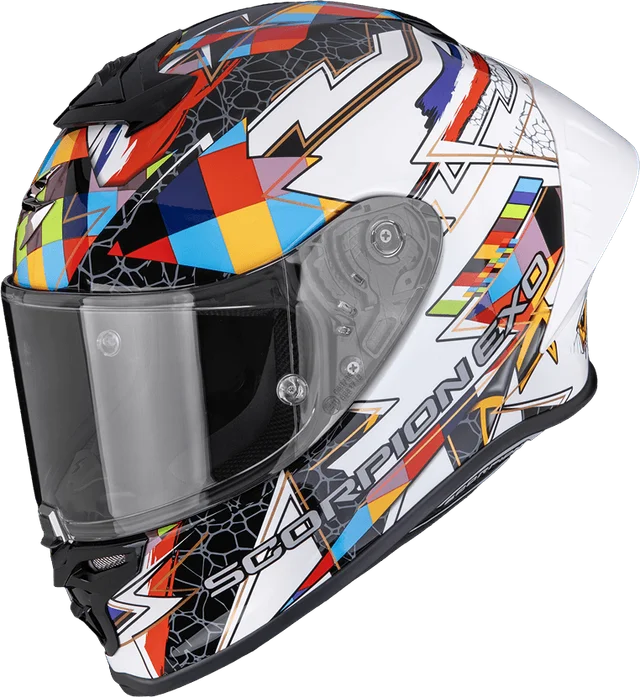 Scorpion EXO-R1 Evo 2 AIR POULS White-Multi, Scorpion EXO-R1 Evo 2 AIR POULS White-Multi