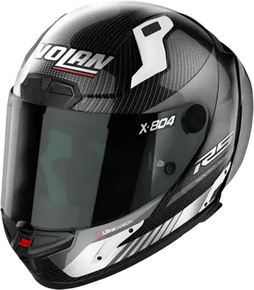 Nolan X-804 RS Ultre Carbon Hot Lap - Carbon/White