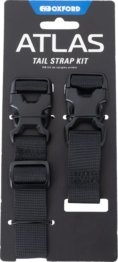 Oxford Atlas Tail Straps Kit - Black, Black