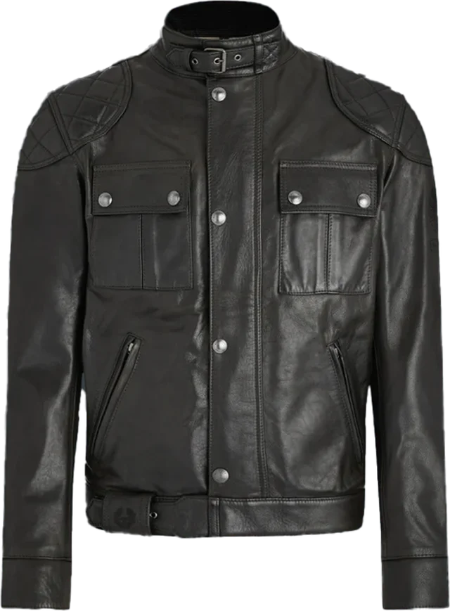 Belstaff Brooklands Leather Jacket - Anthracite Black, Black