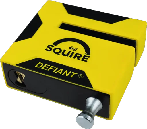 Squire Defiant Disc Lock - Black/Yellow