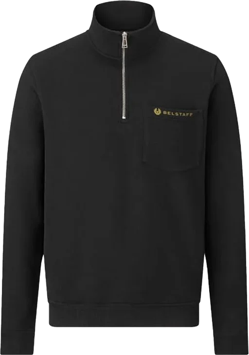 Belstaff Quarter Zip Jersey - Black