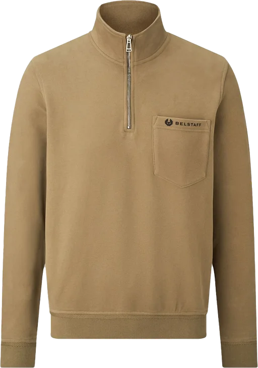 Belstaff Quarter Zip Jersey - Olive