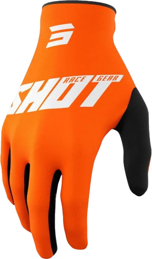 Shot Raw MX Gloves - Burst Orange