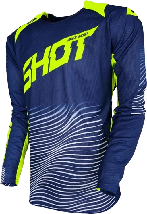 Shot Aerolite Optica MX Jersey - Blue/Yellow