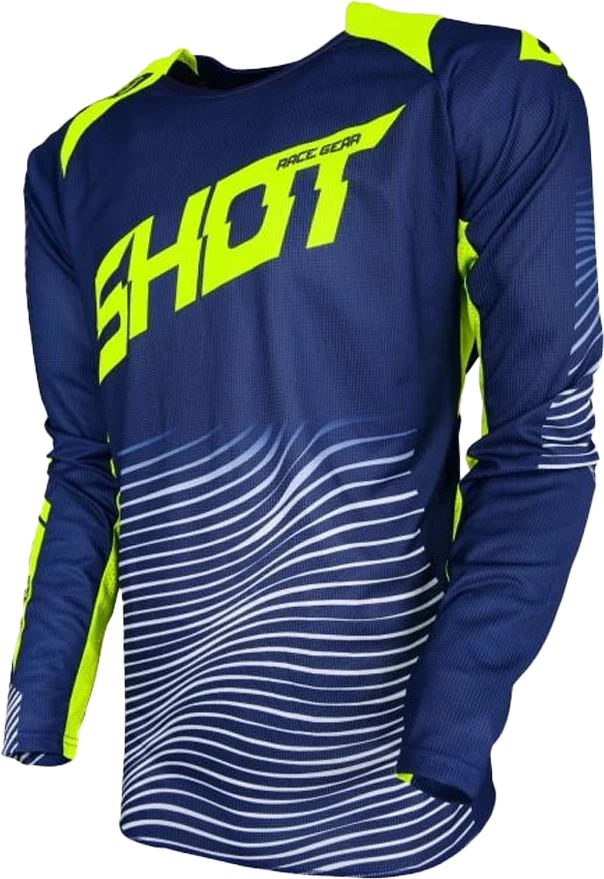 Shot Aerolite Optica MX Jersey - Blue/Yellow