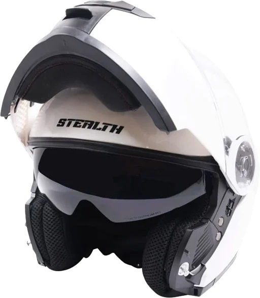Stealth HV159 Flip Helmet - Gloss White