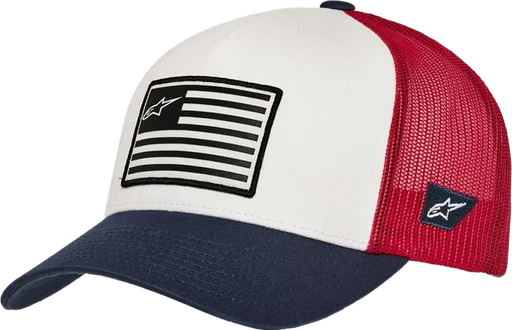 Alpinestars Flag Snapback Cap - White/Navy/Red